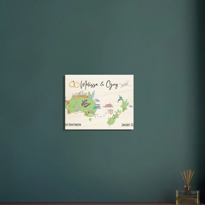 Custom Vacation Keepsake Map or Guestbook - Perfect for Honeymoons, Reunions, or Milestone Trips - Out of Office Outfitters - Print Material