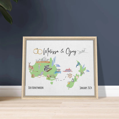 Custom Vacation Keepsake Map or Guestbook - Perfect for Honeymoons, Reunions, or Milestone Trips - Out of Office Outfitters - Print Material