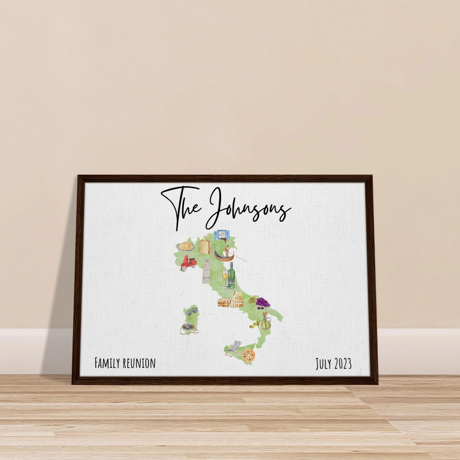 Custom Vacation Keepsake Map or Guestbook - Perfect for Honeymoons, Reunions, or Milestone Trips - Out of Office Outfitters - Print Material