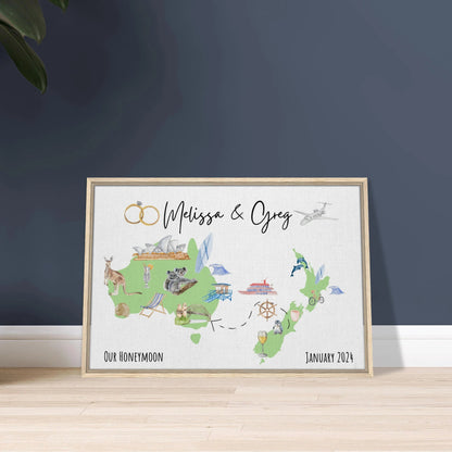 Custom Vacation Keepsake Map or Guestbook - Perfect for Honeymoons, Reunions, or Milestone Trips - Out of Office Outfitters - Print Material