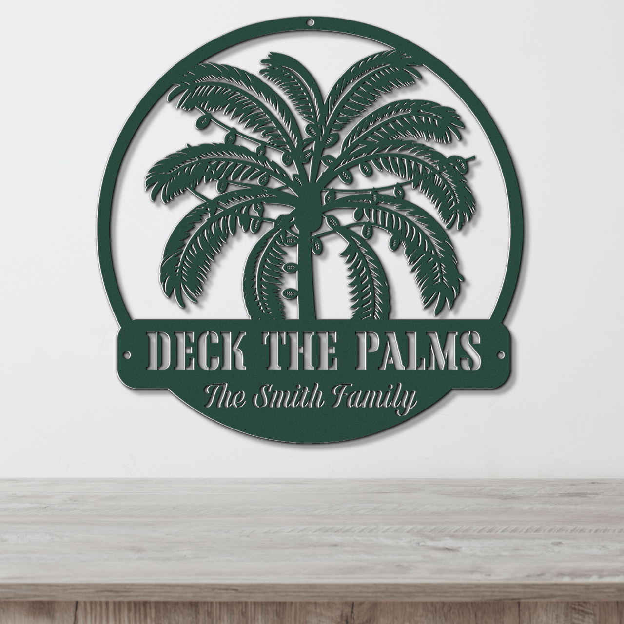 Deck The Palms Christmas Card Display - Out of Office Outfitters - Die - Cut Sign