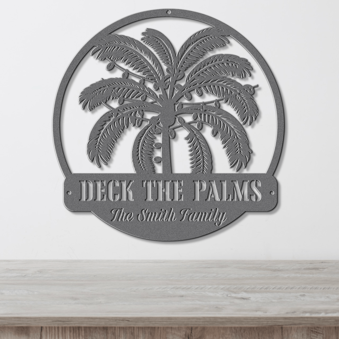 Deck The Palms Christmas Card Display - Out of Office Outfitters - Die - Cut Sign