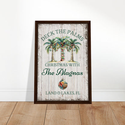 Deck the Palms Christmas Framed Canvas - Out of Office Outfitters - Print Material