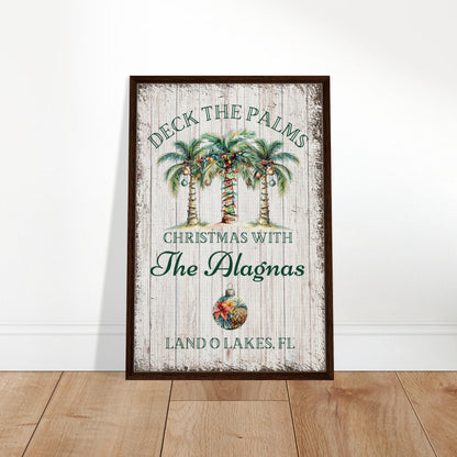 Deck the Palms Christmas Framed Canvas - Out of Office Outfitters - Print Material