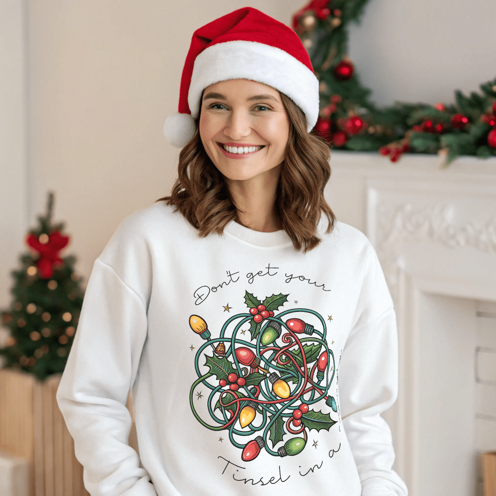Don't Get Your Tinsel in a Tangle Christmas Sweatshirt - Out of Office Outfitters - Sweatshirt