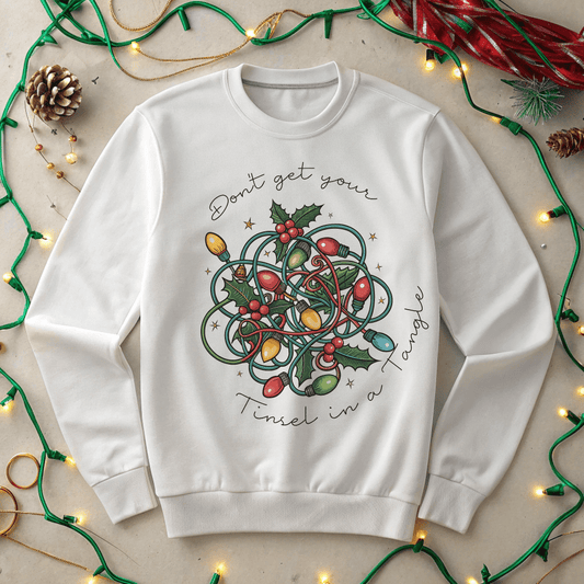 Don't Get Your Tinsel in a Tangle Christmas Sweatshirt - Out of Office Outfitters - Sweatshirt