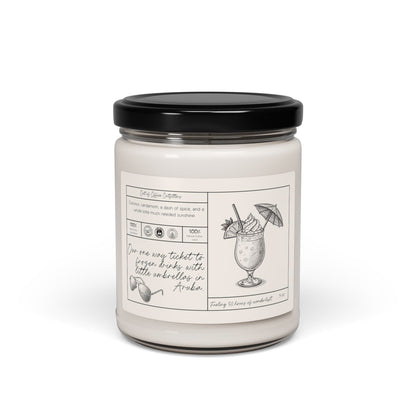 Dreaming of Frozen Drinks with Little Umbrellas Personalized Giftable Candle for Travelers - Out of Office Outfitters - Home Decor