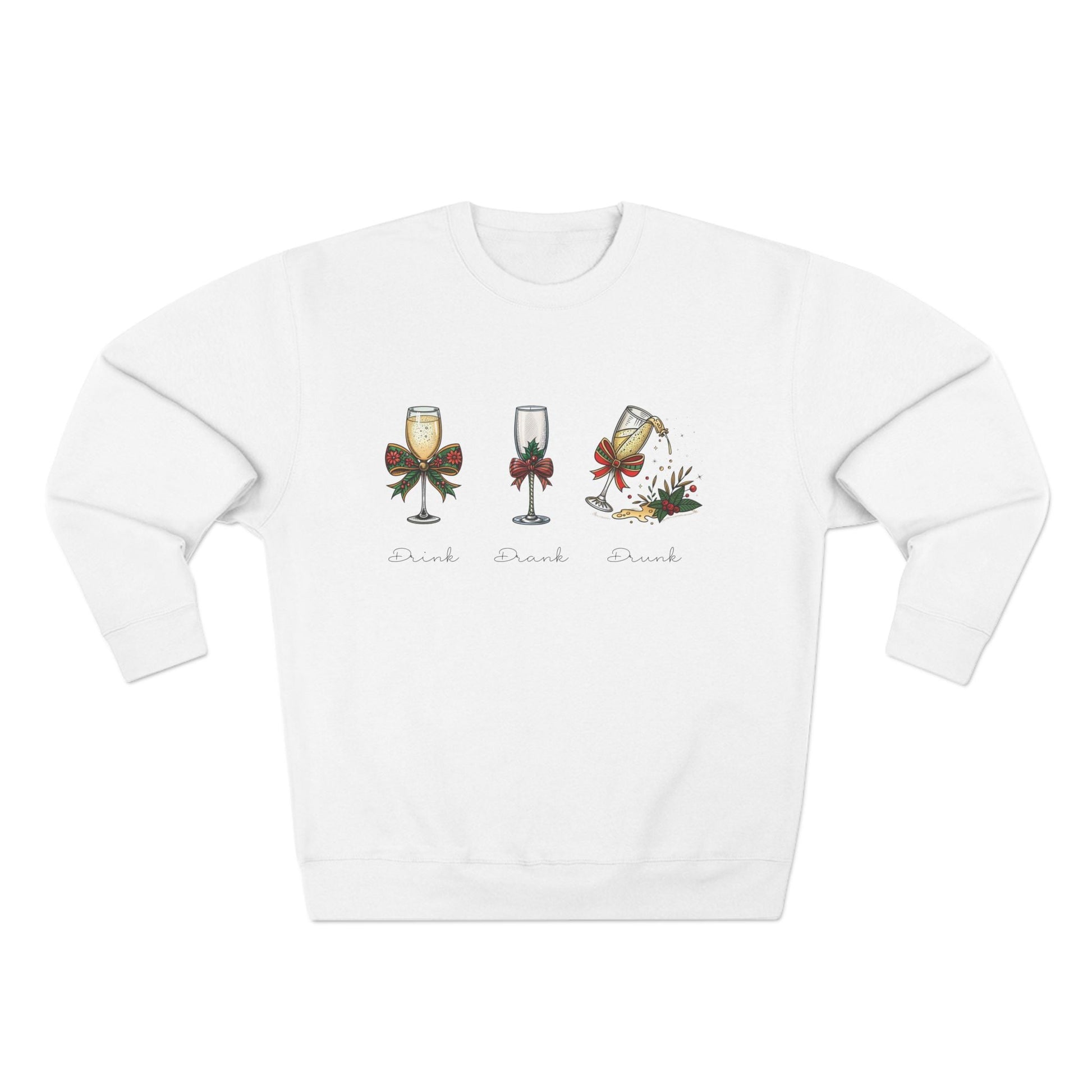 Drink Drank Drunk Christmas Sweatshirt - Out of Office Outfitters - Sweatshirt