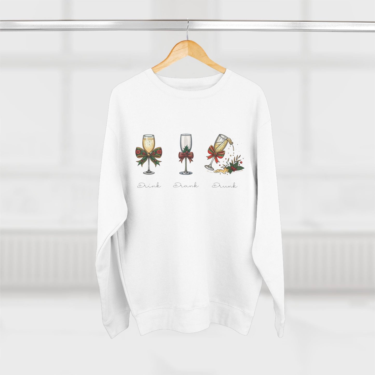 Drink Drank Drunk Christmas Sweatshirt - Out of Office Outfitters - Sweatshirt