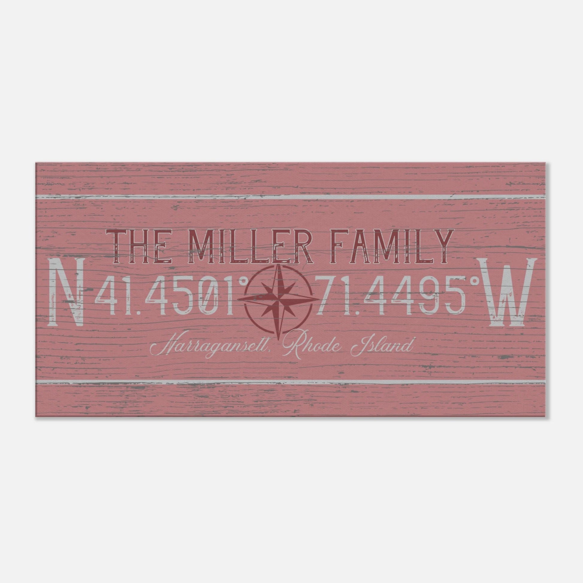 Family Coordinates Canvas Wall Art - Out of Office Outfitters - Print Material