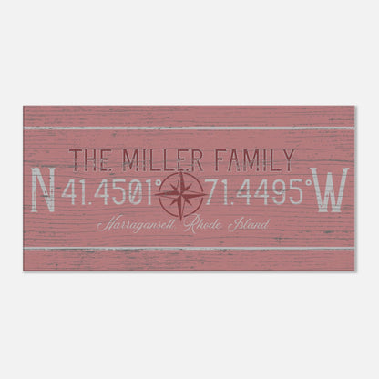 Family Coordinates Canvas Wall Art - Out of Office Outfitters - Print Material