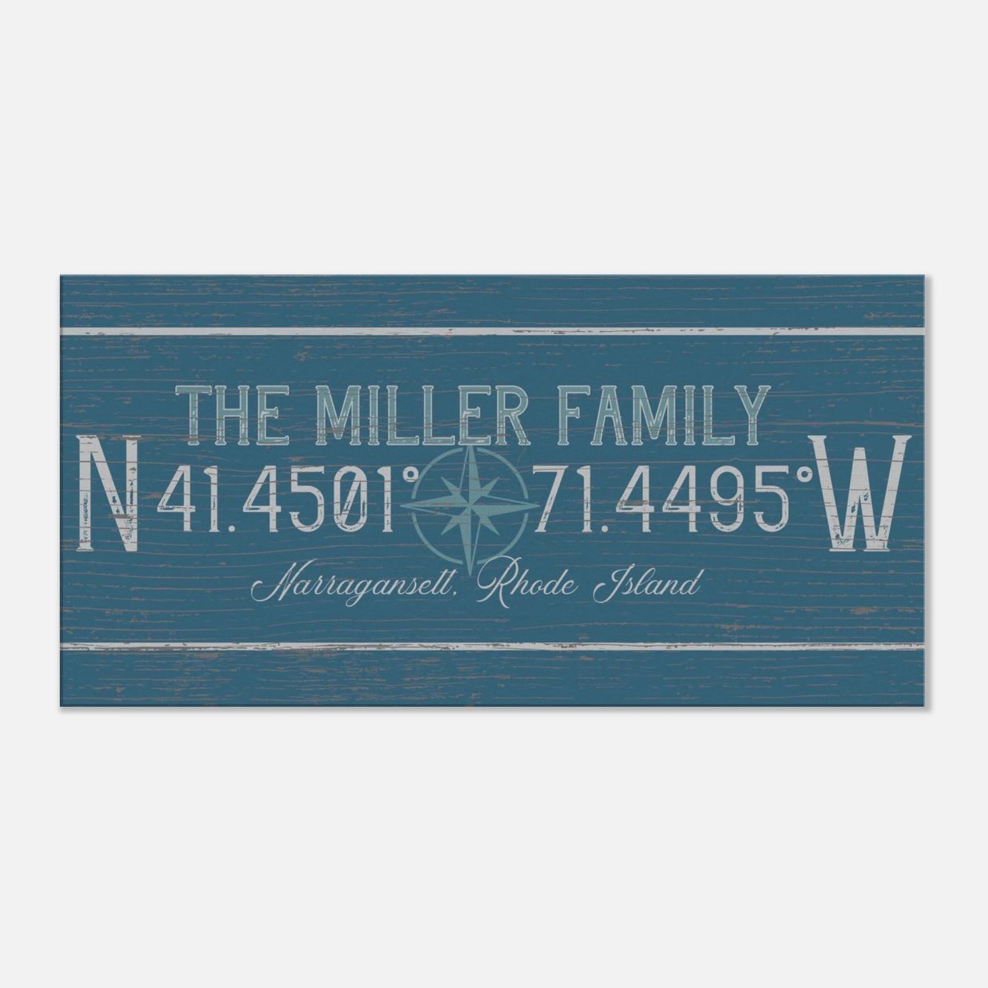 Family Coordinates Canvas Wall Art - Out of Office Outfitters - Print Material