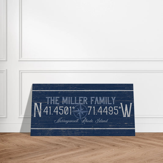 Family Coordinates Canvas Wall Art - Out of Office Outfitters - Print Material