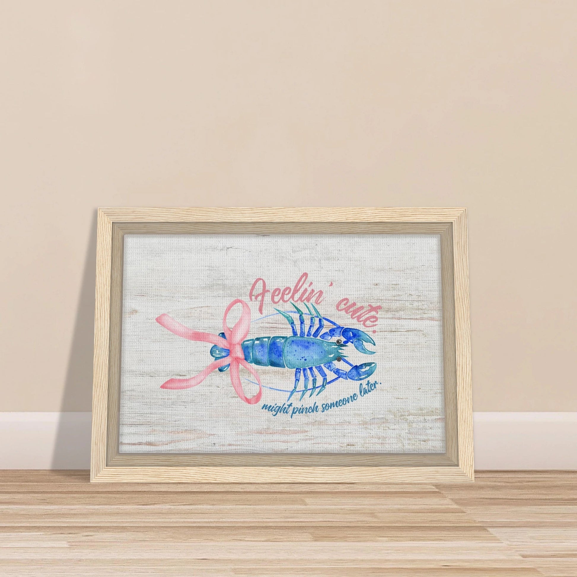 Feelin' Cute Coastal Chic Lobster Wall Art - Out of Office Outfitters - Print Material