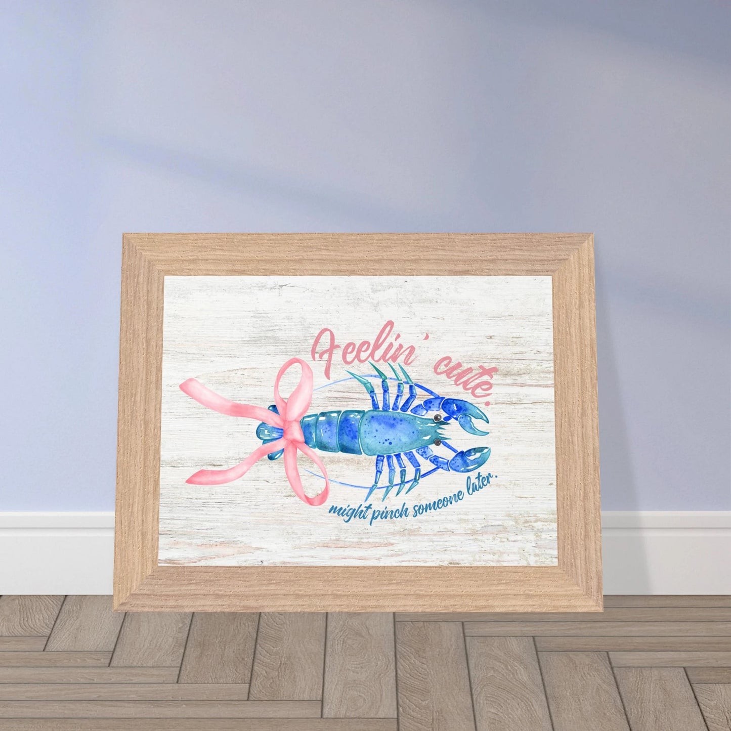 Feelin' Cute Coastal Chic Lobster Wall Art - Out of Office Outfitters - Print Material