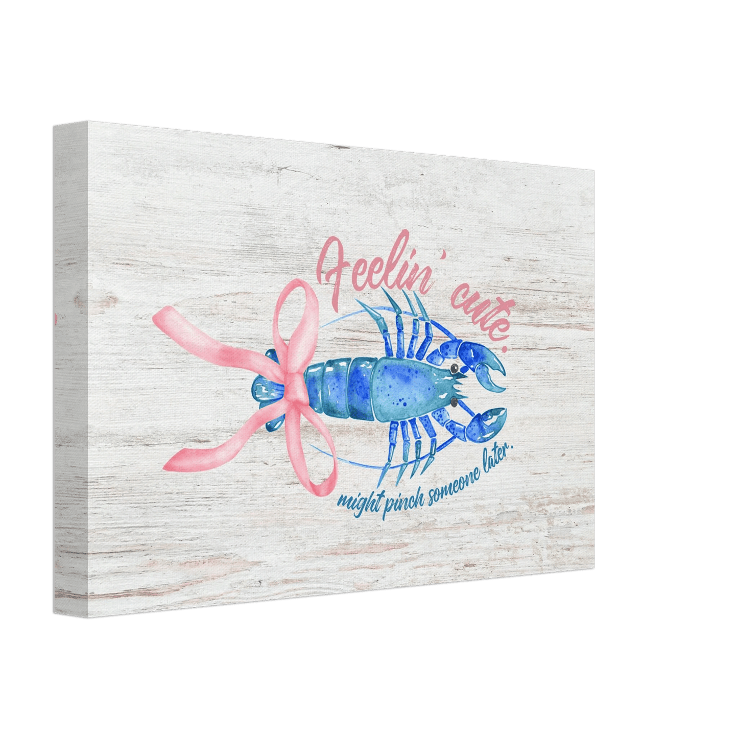 Feelin' Cute Coastal Chic Lobster Wall Art - Out of Office Outfitters - Print Material