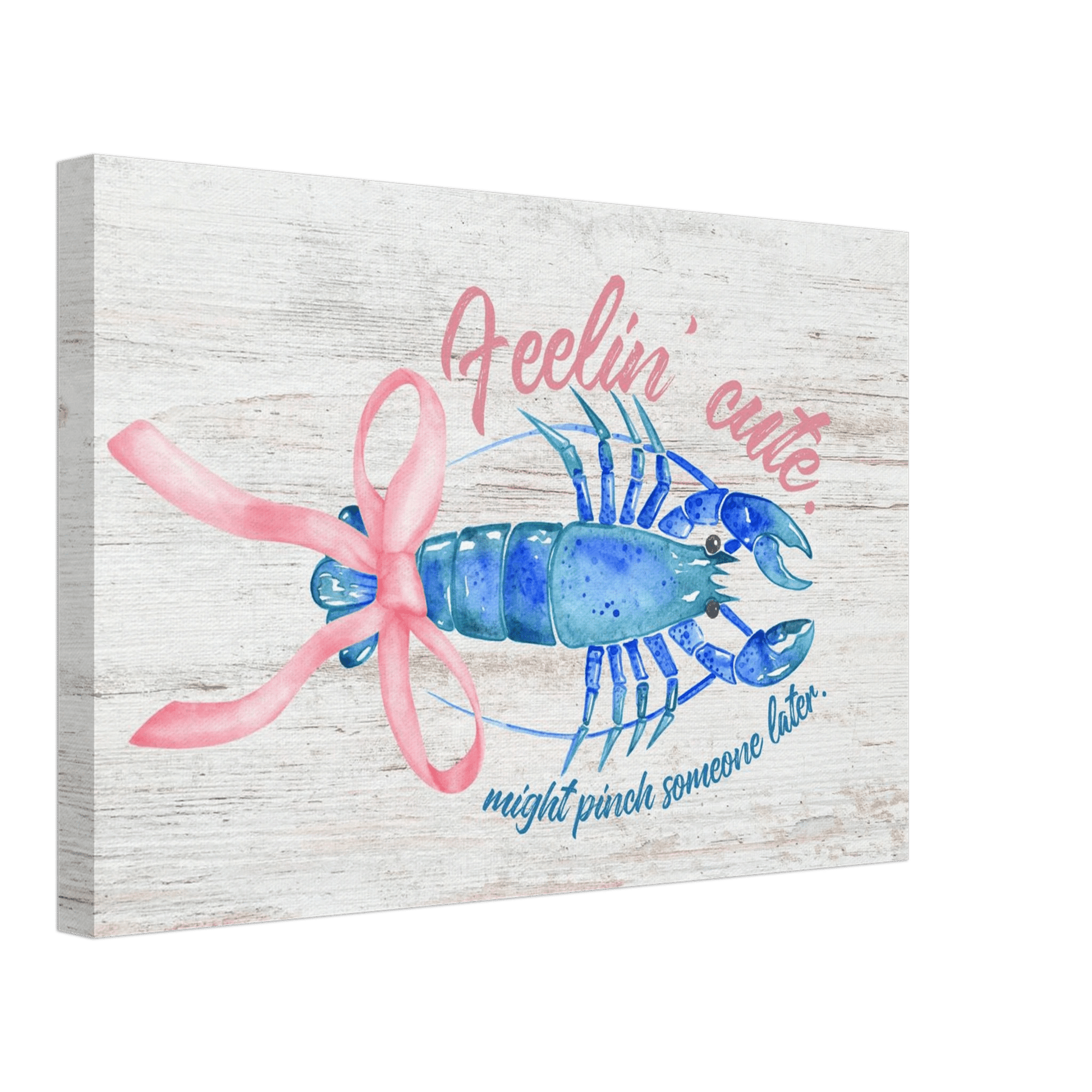 Feelin' Cute Coastal Chic Lobster Wall Art - Out of Office Outfitters - Print Material