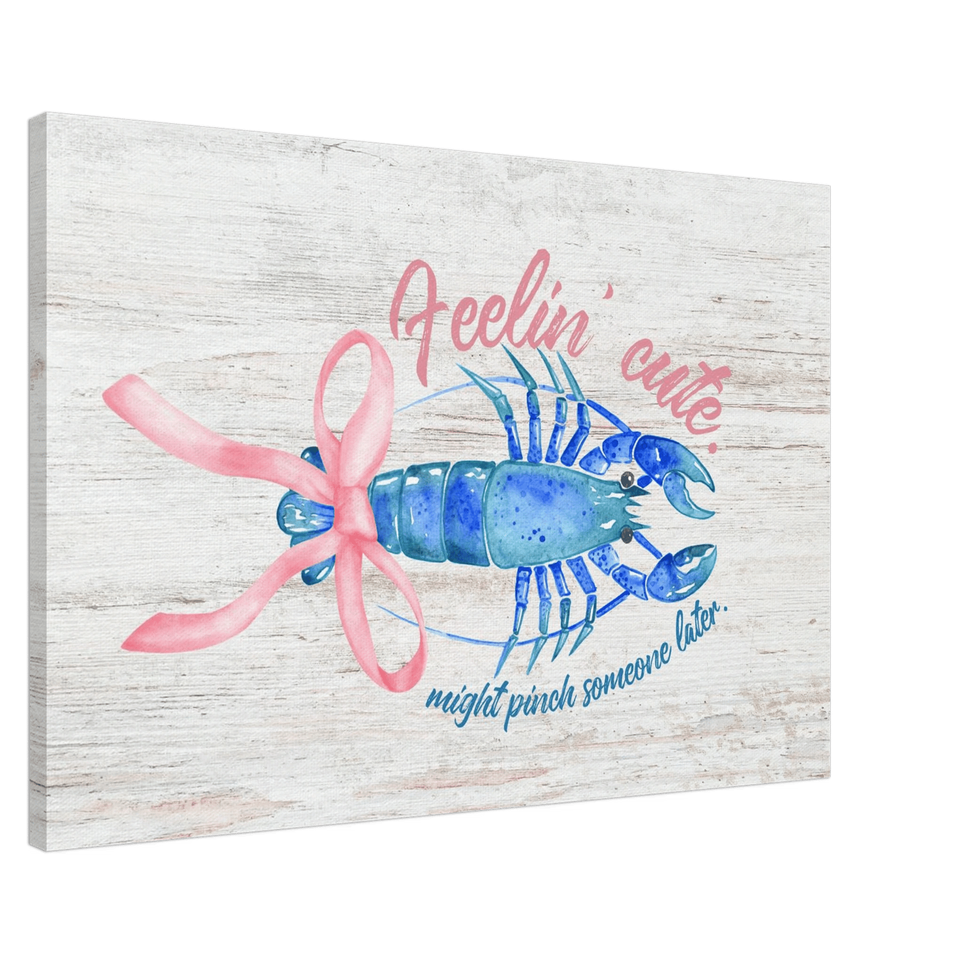 Feelin' Cute Coastal Chic Lobster Wall Art - Out of Office Outfitters - Print Material