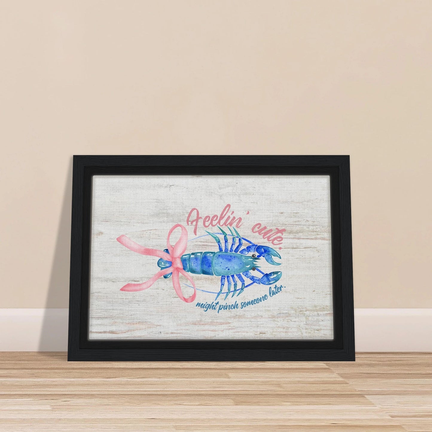 Feelin' Cute Coastal Chic Lobster Wall Art - Out of Office Outfitters - Print Material