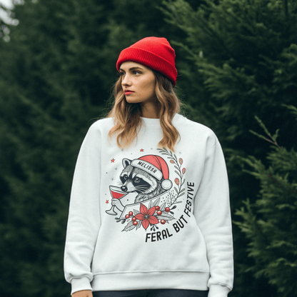 Feral but Festive Christmas Sweatshirt - Out of Office Outfitters - Sweatshirt