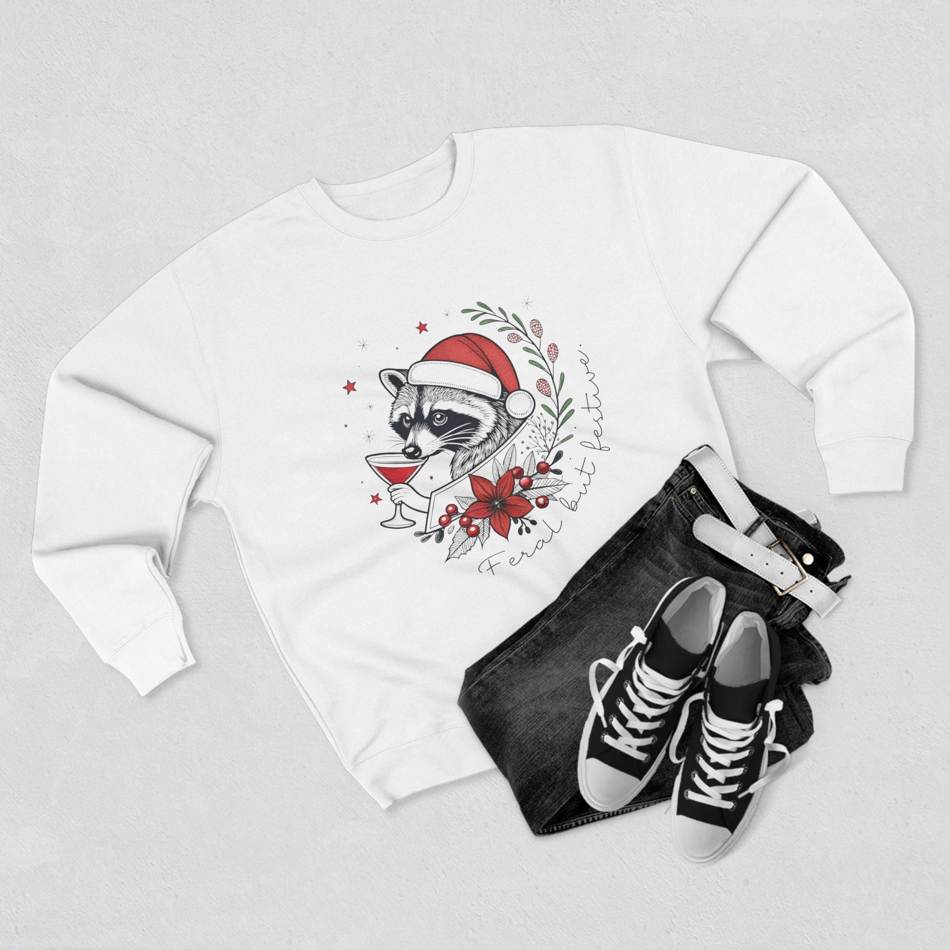 Feral but Festive Christmas Sweatshirt - Out of Office Outfitters - Sweatshirt