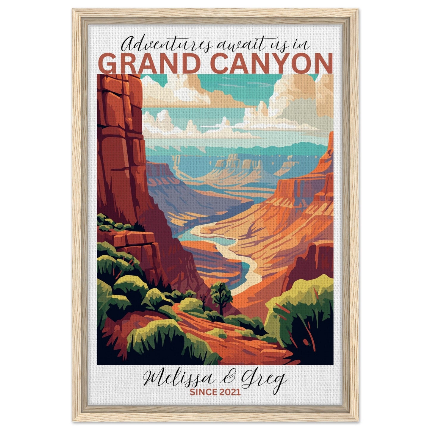Grand Canyon Travel Daydreams Canvas - Out of Office Outfitters - Print Material