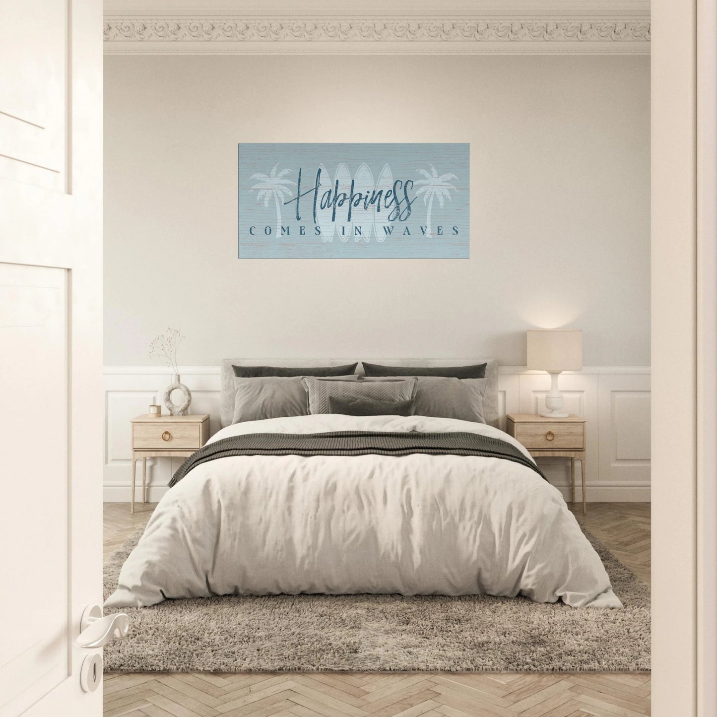 Happiness Comes in Waves Canvas Wall Art - Out of Office Outfitters - Print Material