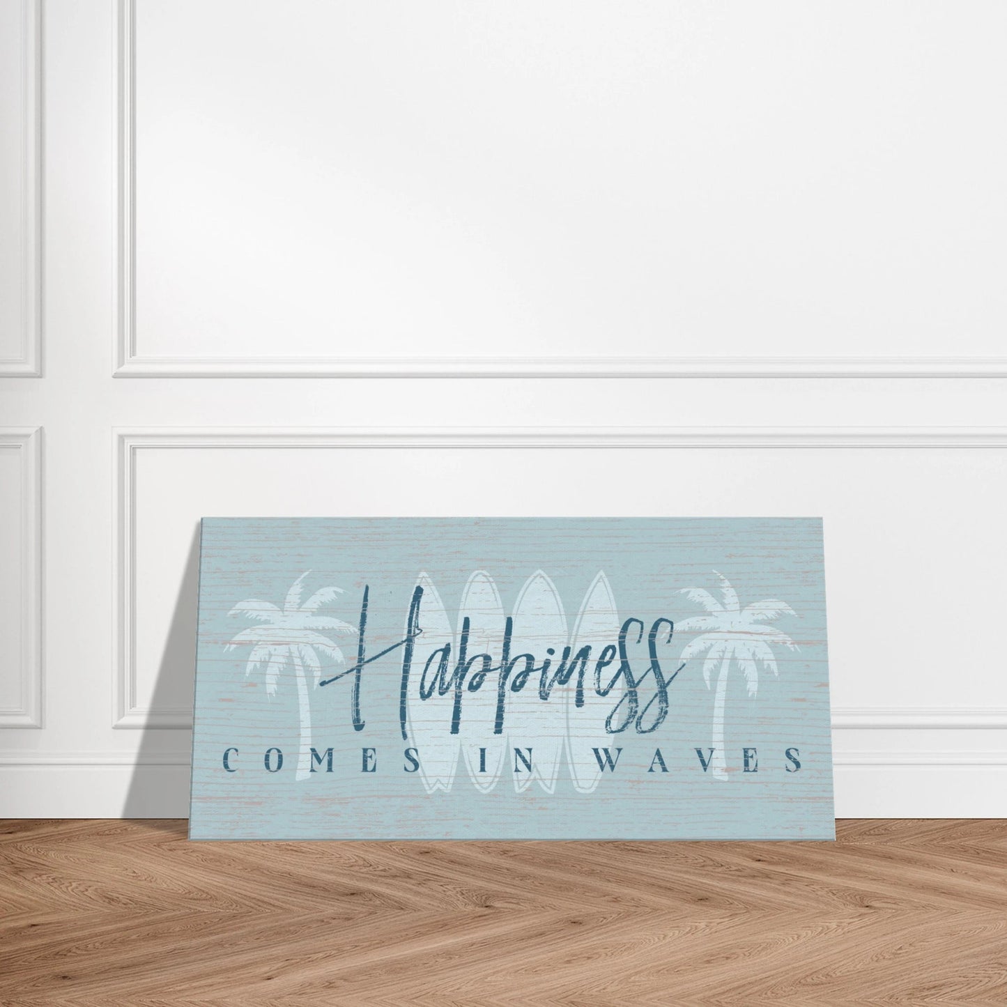 Happiness Comes in Waves Canvas Wall Art - Out of Office Outfitters - Print Material