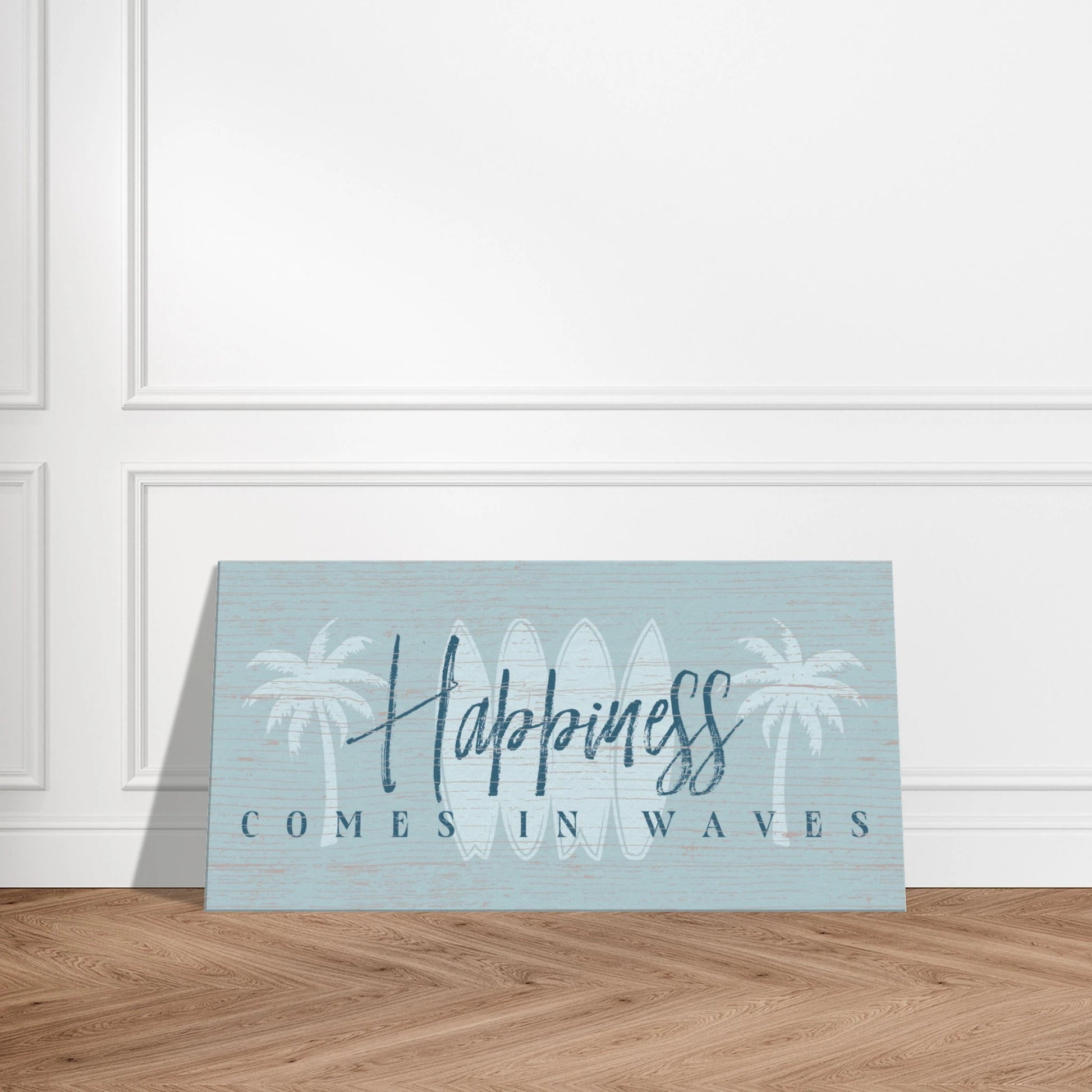 Happiness Comes in Waves Canvas Wall Art - Out of Office Outfitters - Print Material