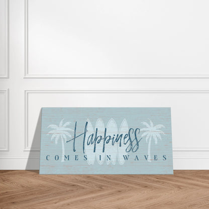 Happiness Comes in Waves Canvas Wall Art - Out of Office Outfitters - Print Material