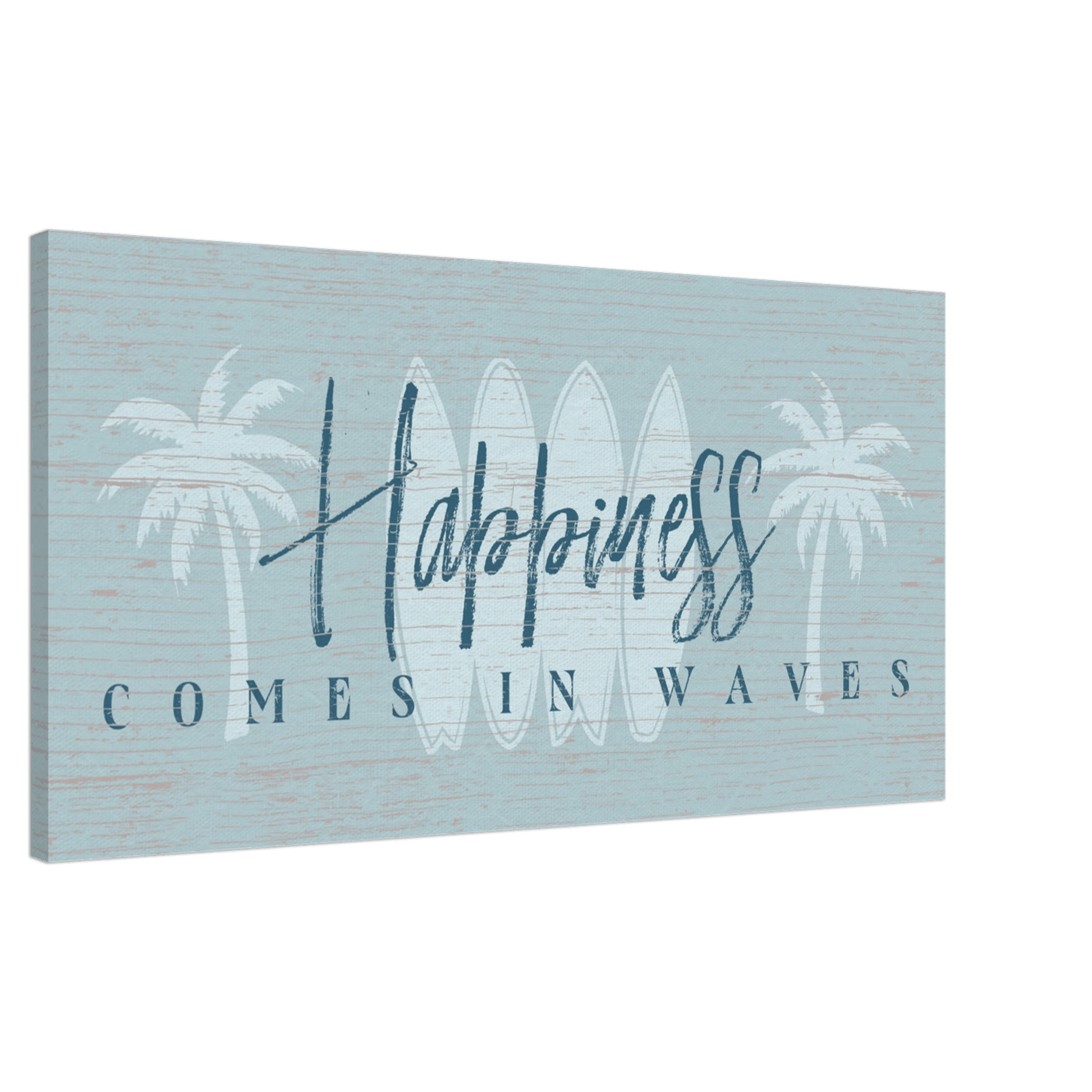 Happiness Comes in Waves Canvas Wall Art - Out of Office Outfitters - Print Material