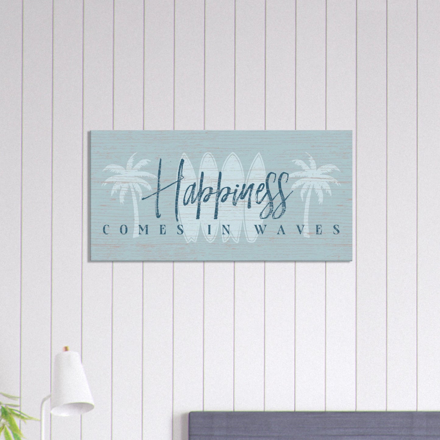 Happiness Comes in Waves Canvas Wall Art - Out of Office Outfitters - Print Material