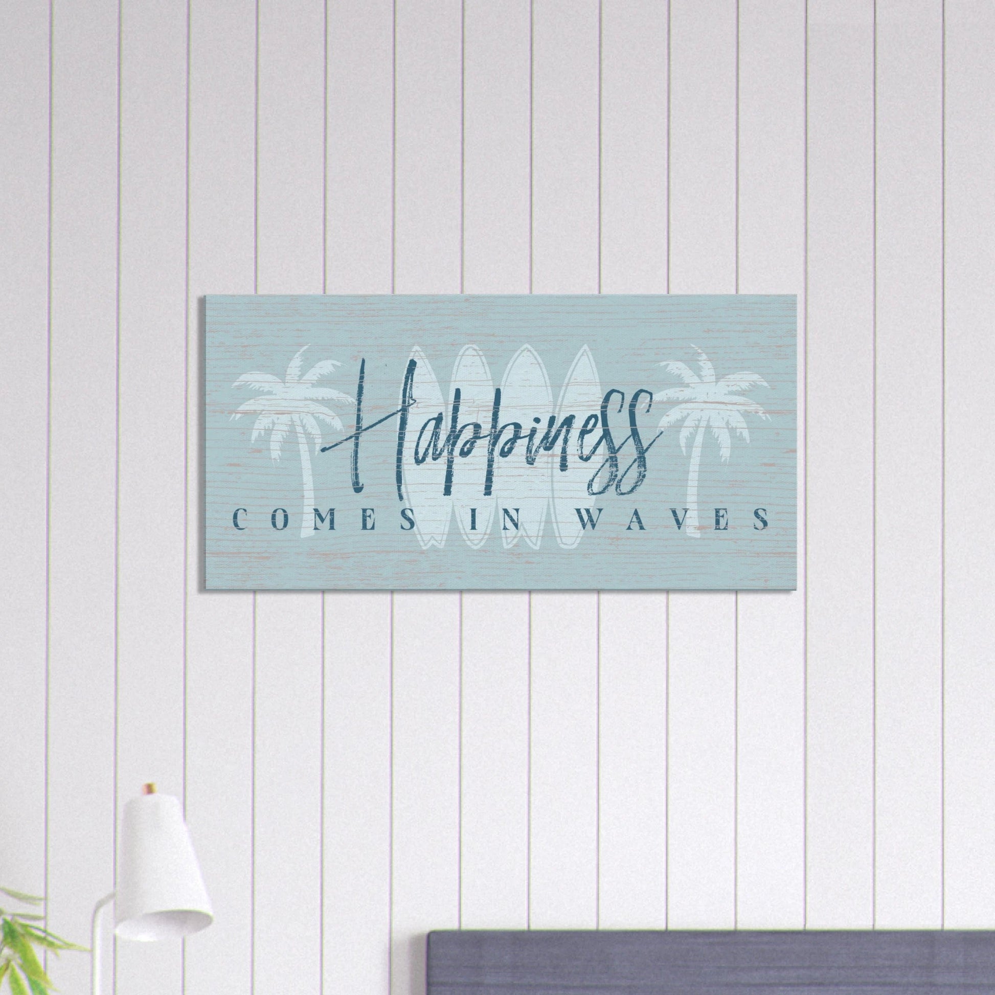 Happiness Comes in Waves Canvas Wall Art - Out of Office Outfitters - Print Material