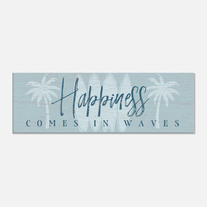 Happiness Comes in Waves Canvas Wall Art - Out of Office Outfitters - Print Material