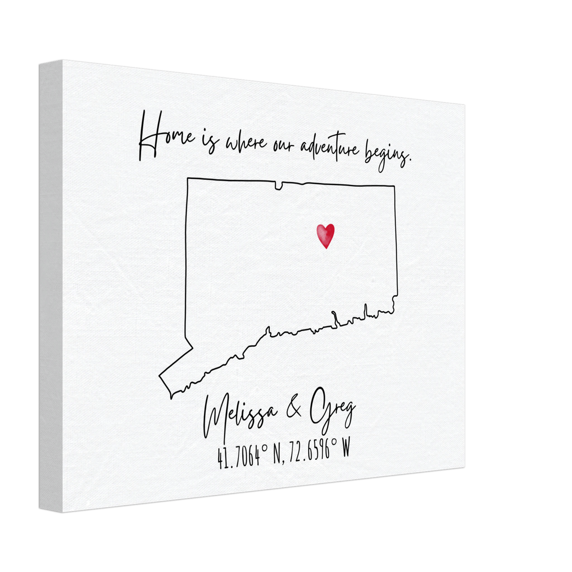 Home is Where Our Adventure Begins Keepsake Map or Guestbook - Out of Office Outfitters - Print Material