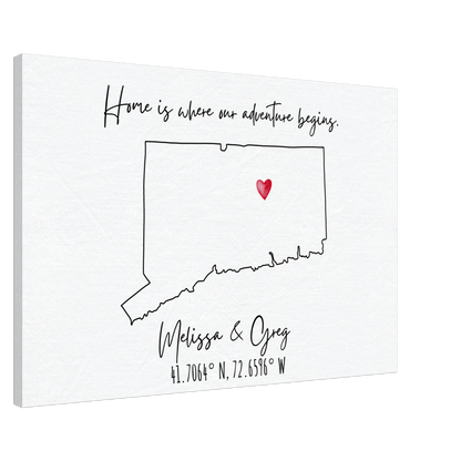 Home is Where Our Adventure Begins Keepsake Map or Guestbook - Out of Office Outfitters - Print Material