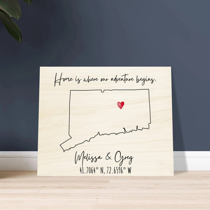 Home is Where Our Adventure Begins Keepsake Map or Guestbook - Out of Office Outfitters - Print Material