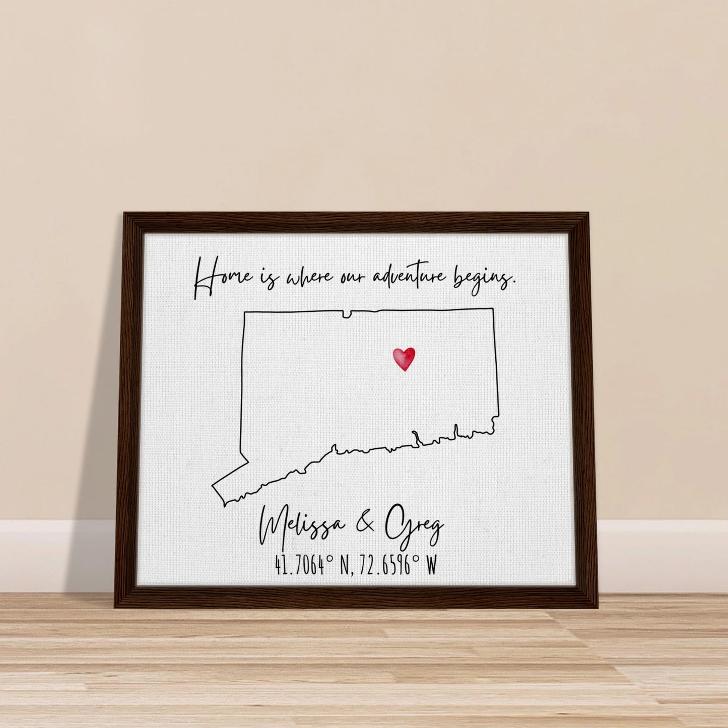 Home is Where Our Adventure Begins Keepsake Map or Guestbook - Out of Office Outfitters - Print Material