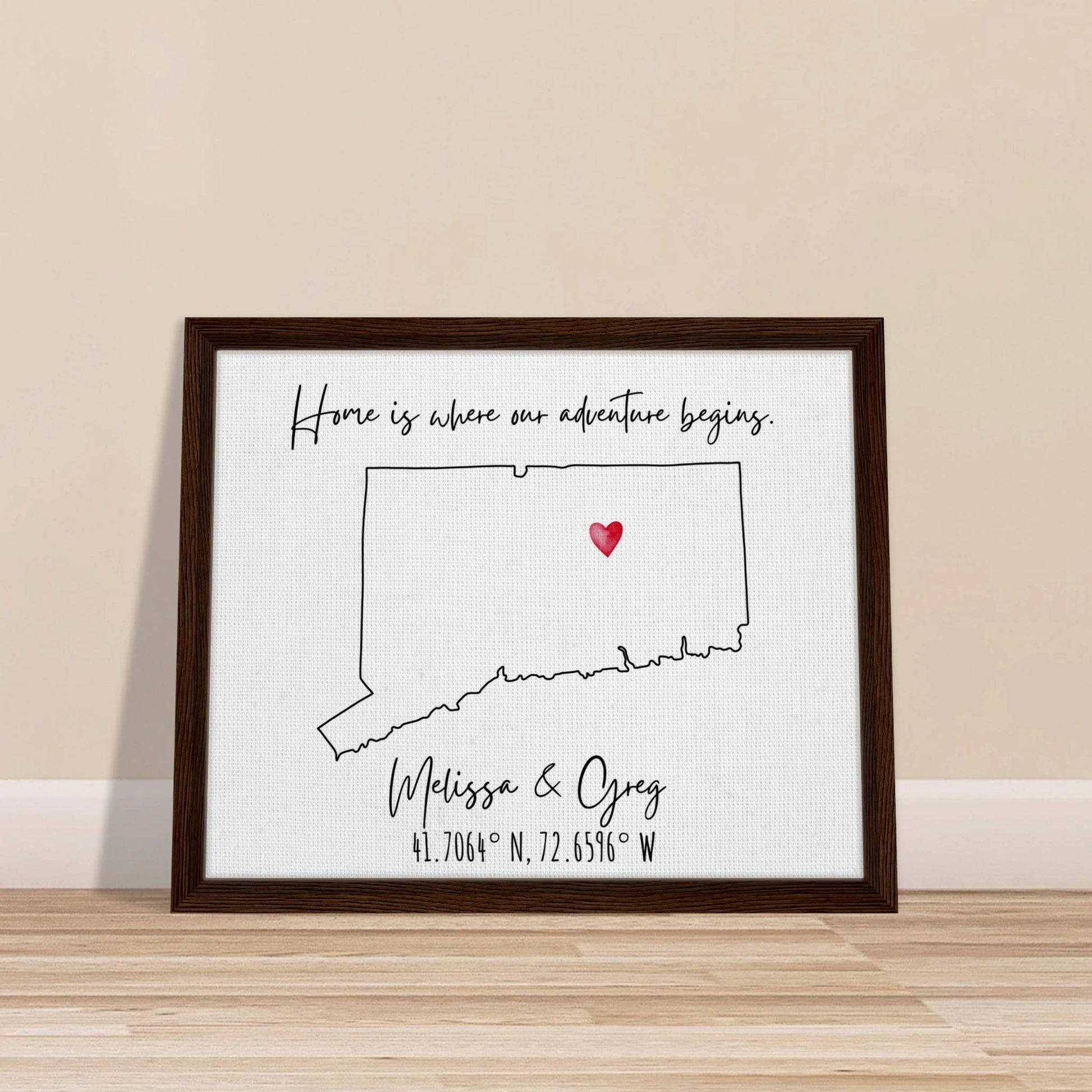 Home is Where Our Adventure Begins Keepsake Map or Guestbook - Out of Office Outfitters - Print Material