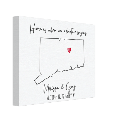 Home is Where Our Adventure Begins Keepsake Map or Guestbook - Out of Office Outfitters - Print Material