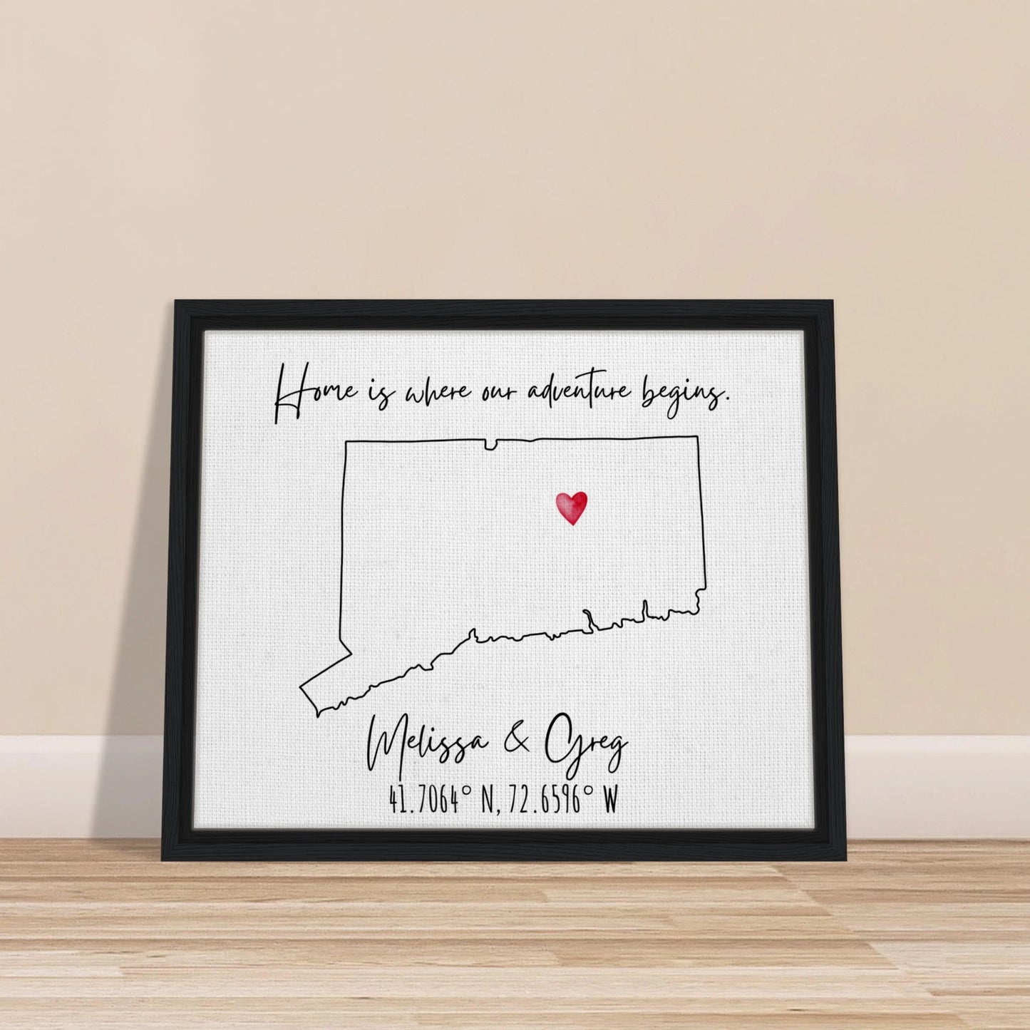 Home is Where Our Adventure Begins Keepsake Map or Guestbook - Out of Office Outfitters - Print Material