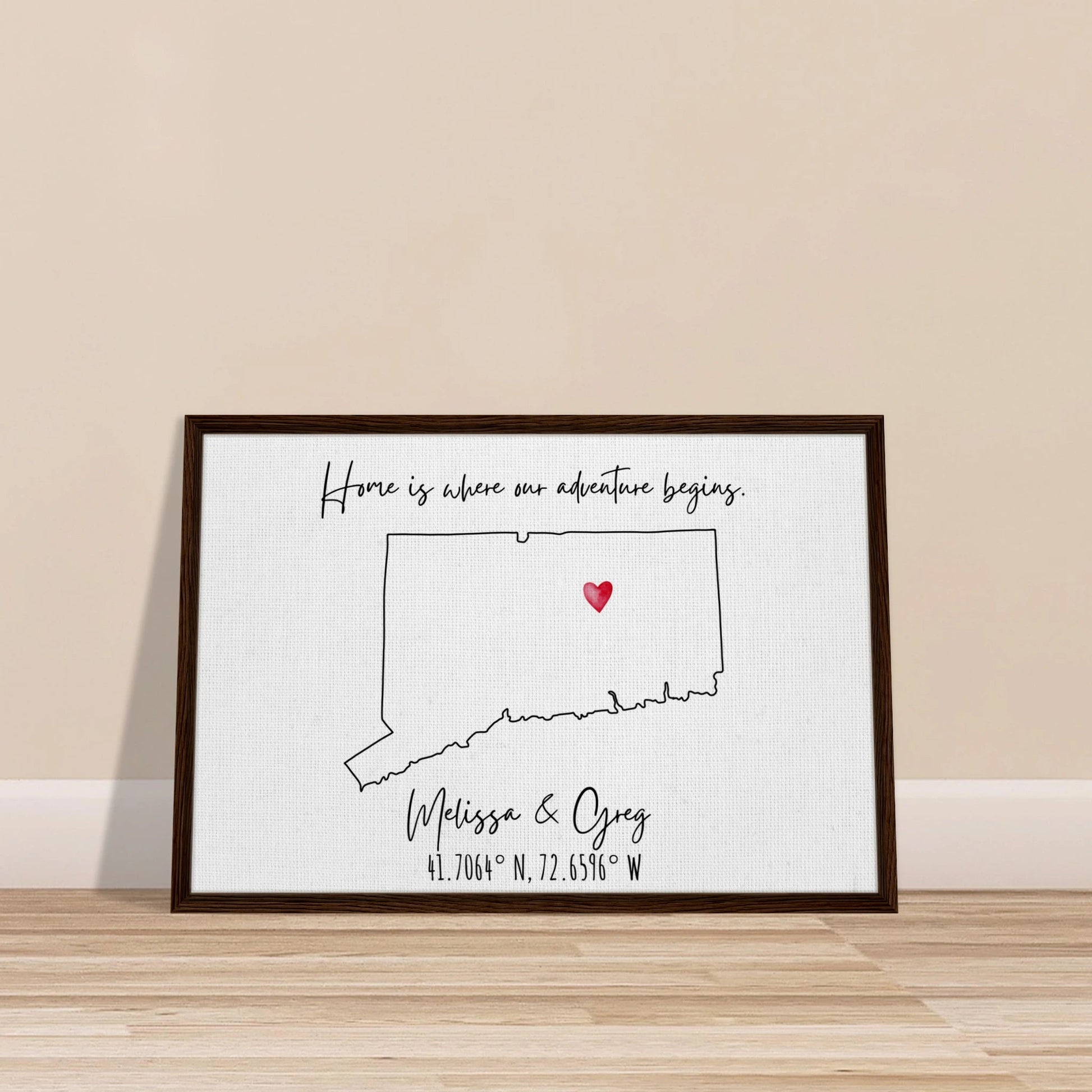Home is Where Our Adventure Begins Keepsake Map or Guestbook - Out of Office Outfitters - Print Material