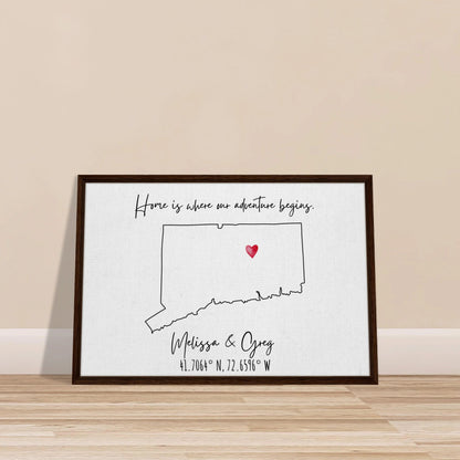 Home is Where Our Adventure Begins Keepsake Map or Guestbook - Out of Office Outfitters - Print Material