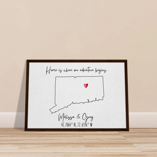 Home is Where Our Adventure Begins Keepsake Map or Guestbook - Out of Office Outfitters - Print Material