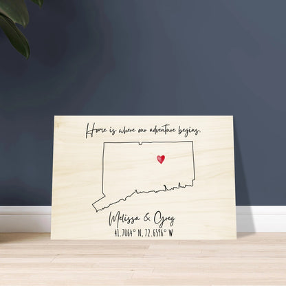 Home is Where Our Adventure Begins Keepsake Map or Guestbook - Out of Office Outfitters - Print Material