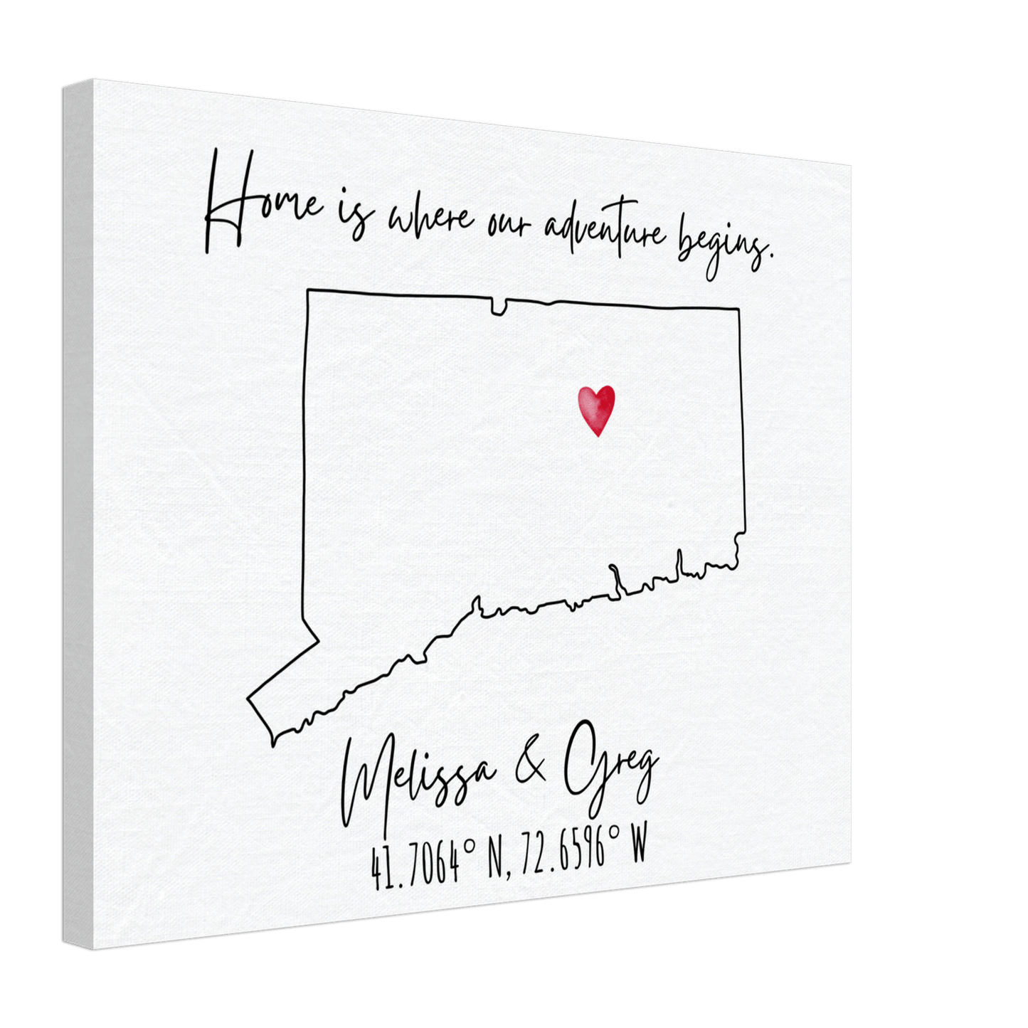 Home is Where Our Adventure Begins Keepsake Map or Guestbook - Out of Office Outfitters - Print Material