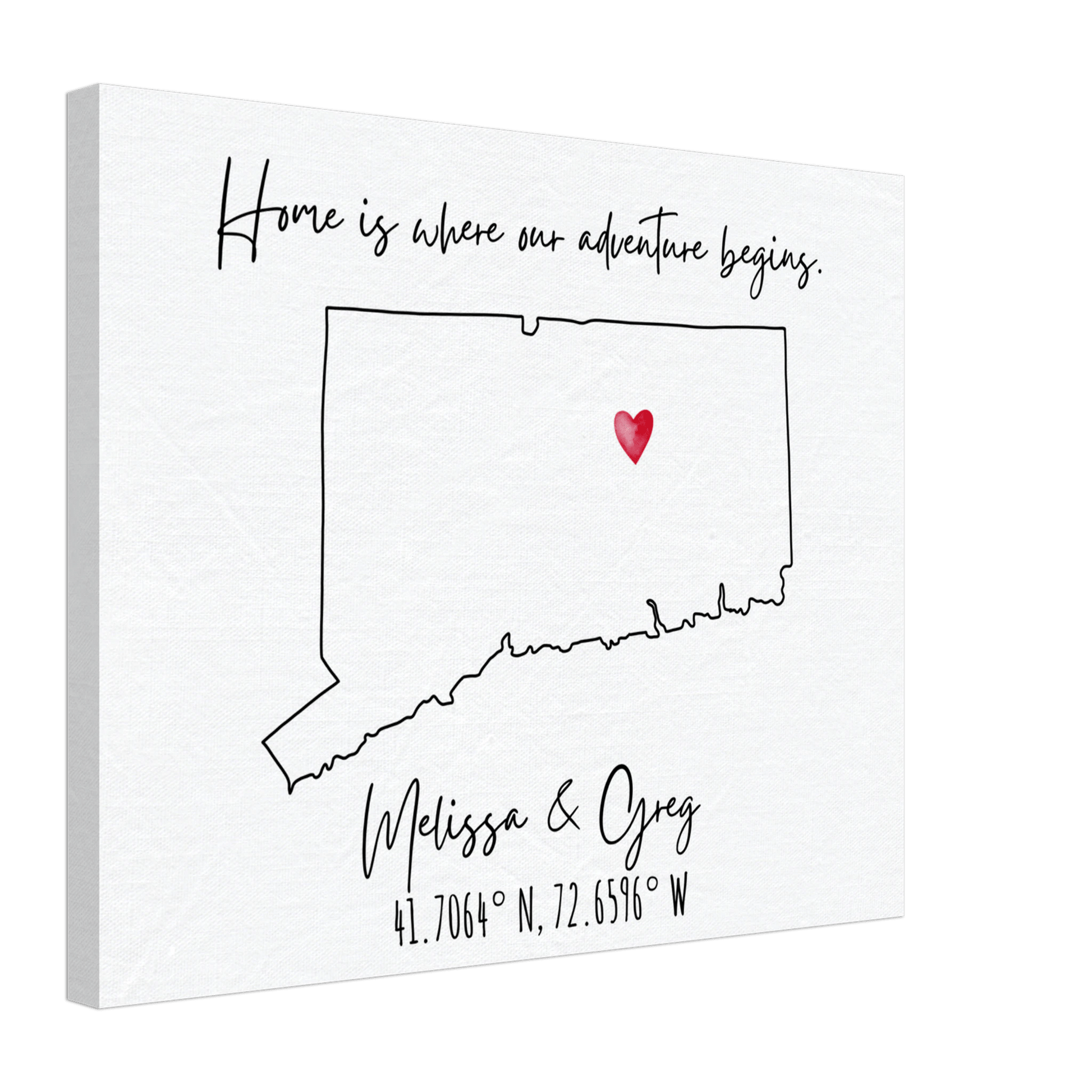 Home is Where Our Adventure Begins Keepsake Map or Guestbook - Out of Office Outfitters - Print Material