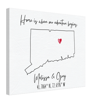 Home is Where Our Adventure Begins Keepsake Map or Guestbook - Out of Office Outfitters - Print Material