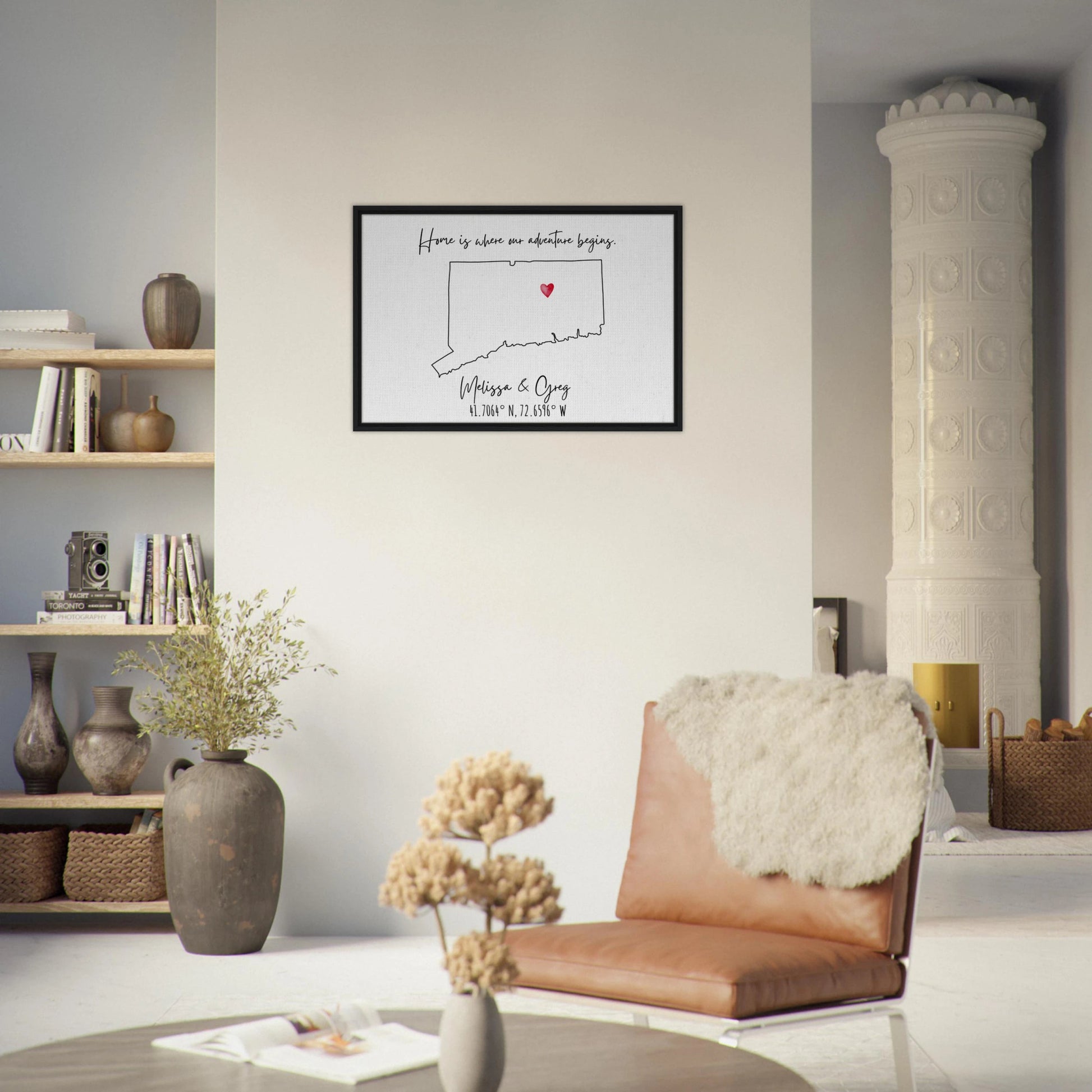 Home is Where Our Adventure Begins Keepsake Map or Guestbook - Out of Office Outfitters - Print Material