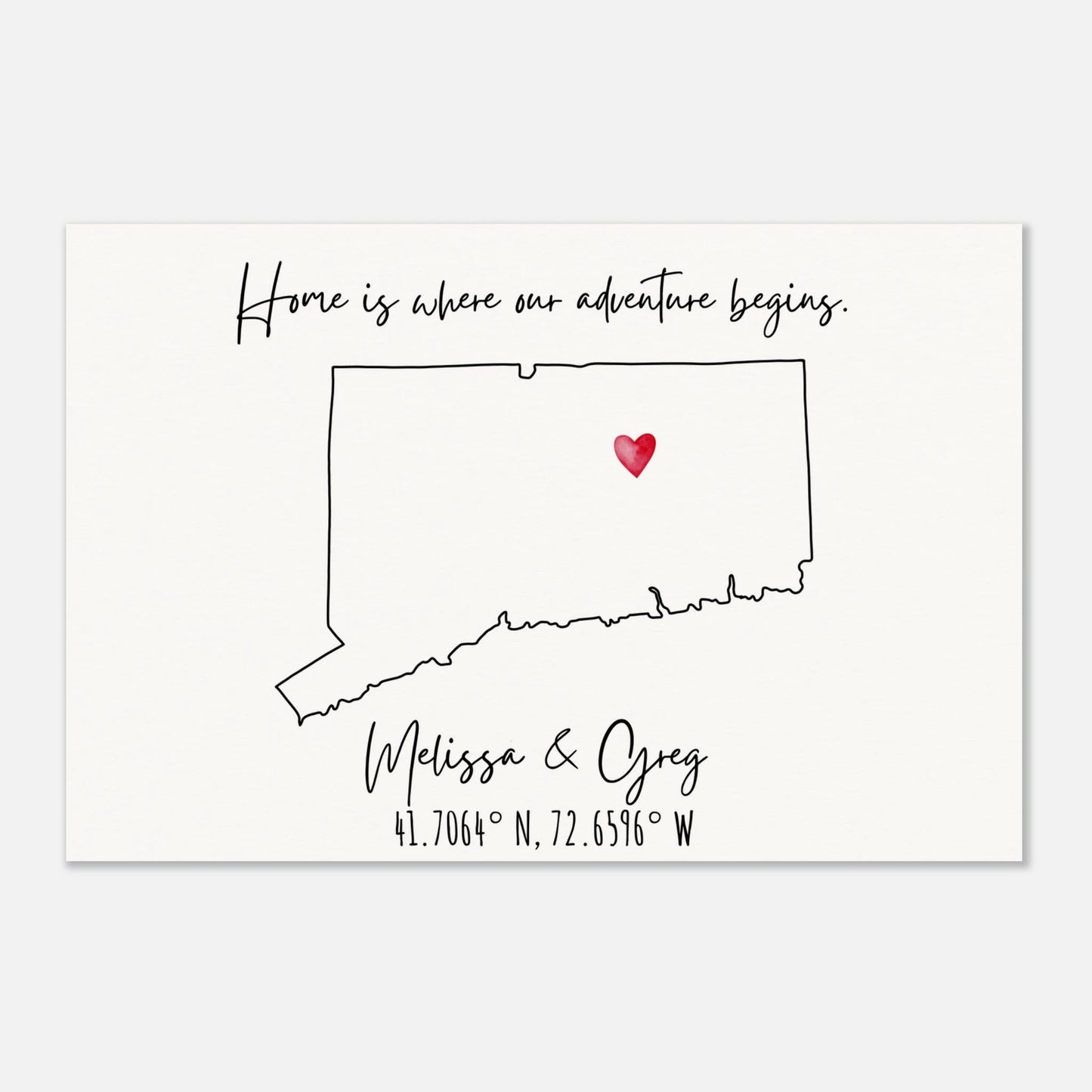 Home is Where Our Adventure Begins Keepsake Map or Guestbook - Out of Office Outfitters - Print Material